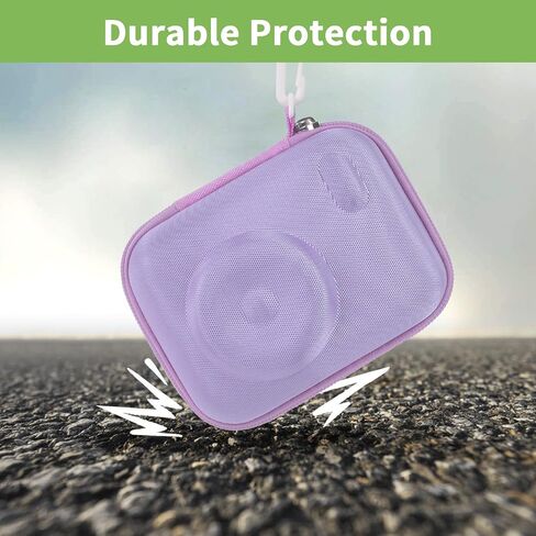 ALKOO Instant Print Camera Case Compatible with Gofunly Camera, Digital Camera Bag for Esoxoffore/for LETSHAHA/for JPVERLY/for Hangrui, Storage for Printer Paper and 32GB SD Card- Purple (Box Only) in Kuwait