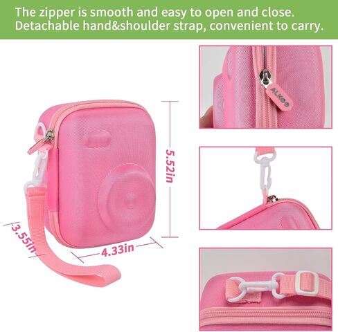 ALKOO Instant Print Camera Case Compatible with Gofunly Camera, Digital Camera Bag for Esoxoffore/for LETSHAHA/for JPVERLY/for Hangrui, Storage for Printer Paper and 32GB SD Card- Purple (Box Only) in Kuwait