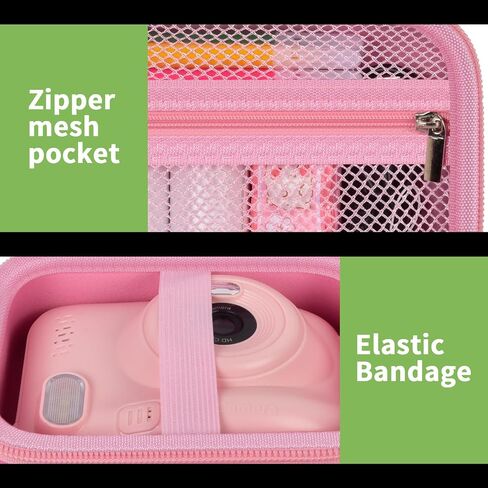 ALKOO Instant Print Camera Case Compatible with Gofunly Camera, Digital Camera Bag for Esoxoffore/for LETSHAHA/for JPVERLY/for Hangrui, Storage for Printer Paper and 32GB SD Card- Purple (Box Only) in Kuwait