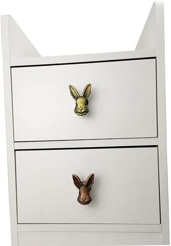 4 PCS RABBIT REARER KNOBS DRARER RABBIT KNOB Animal Rabbit استبدال مقبض أرنب السحبة السحب مقبض الزنك سبيكة فتحة واحدة للأثاث المنزلي تزيين (العتيقة) in Kuwait
