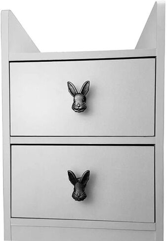 4 PCS RABBIT REARER KNOBS DRARER RABBIT KNOB Animal Rabbit استبدال مقبض أرنب السحبة السحب مقبض الزنك سبيكة فتحة واحدة للأثاث المنزلي تزيين (العتيقة) in Kuwait