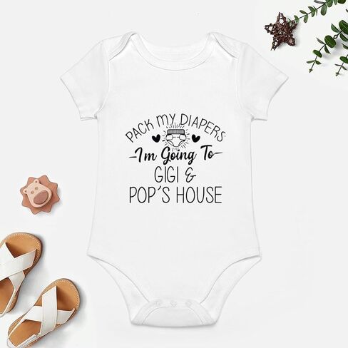 حزم حفاضاتي ، سأذهب إلى Gigi و Pop's House Clothing ملابس أطفال مضحكة. in Saudi Arabia