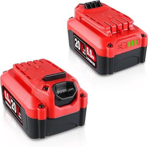 MANUFER 2 Pack 6.0Ah 20V V20 Lithium-ion Battery Replacement for Craftsman 20V Battery CMCB202 CMCB204 CMCB205 CMCB206 CMCB204-2 CMCB202-2 Cordless Power Tools in Saudi Arabia