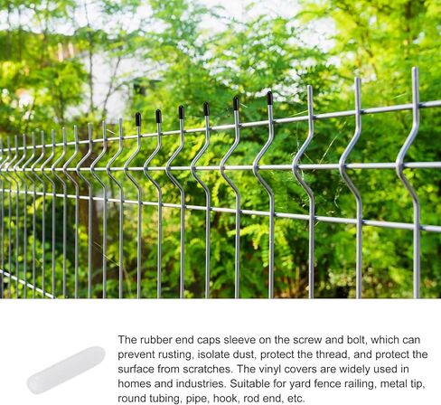 غطاء حماية لخيط المسمار، أغطية طرفية مطاطية، [للبرغي، المسمار] - 1/16 بوصة (1.5 مم) معرف/أبيض/100 قطعة in Kuwait