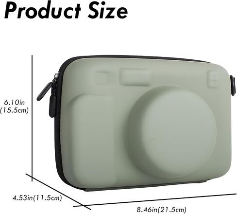 Rieibi Hard Protective Case for INSTAX WIDE 400/300/210/LOMO Camera - EVA Carrying Storage Case for Fujifilm Instax Wide 400/300/210/LOMO Camera with Shoulder Strap and Accessories Pocket-Green in Kuwait
