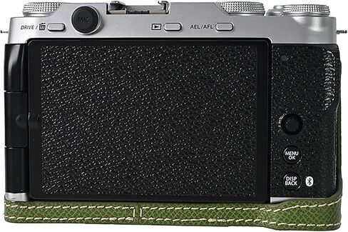 Protective Camera Case Kit for Fujifilm XM5 Mirrorless Camera,For Fuji XM5 Half Case Fuji X-M5 Camera Cover With Front Lens Cap With Shoulder Strap-GREEN in Saudi Arabia