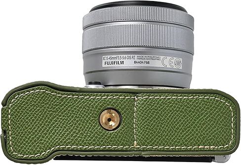 Protective Camera Case Kit for Fujifilm XM5 Mirrorless Camera,For Fuji XM5 Half Case Fuji X-M5 Camera Cover With Front Lens Cap With Shoulder Strap-GREEN in Saudi Arabia