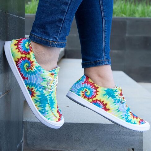 Stylish and Comfortable Slip-On Canvas Shoes for Women with Floral Print and Cushioned Soft Sole, Available in Large Sizes in Saudi Arabia