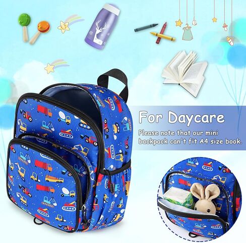 Accmor Toddler Backpack Harness Leash, Cute Excavator Kids Backpack with Child Walking Anti Lost Wrist Link for Baby Boys 1-3 in Saudi Arabia