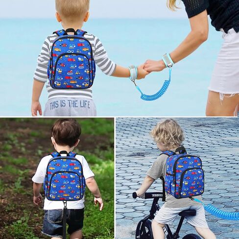 Accmor Toddler Backpack Harness Leash, Cute Excavator Kids Backpack with Child Walking Anti Lost Wrist Link for Baby Boys 1-3 in Saudi Arabia