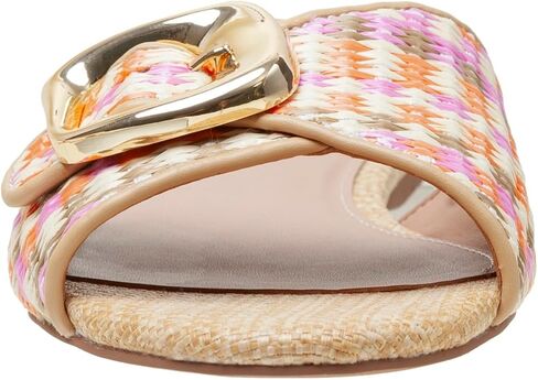 Linea Paolo - LEIGHTON - Womens Raffia And Canvas Sandals With Golden Buckle in Saudi Arabia