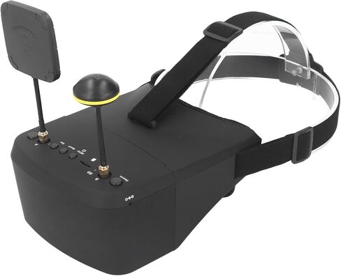 نظارات الفيديو EV800D FPV مع DVR 40ch 5ch 5 بوصة 800 × 480 سماعة الفيديو ، نظام نظارات Dual System Mini FPV لطائرات FPV Quadcopter ، بناء في بطارية 7.4v 1430mAh (5.8 جيجا هرتز) in Kuwait