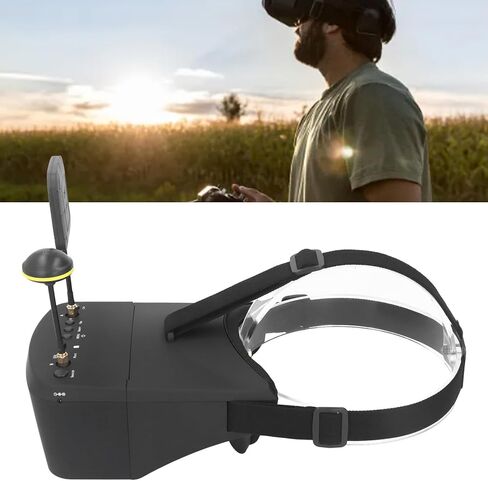 نظارات الفيديو EV800D FPV مع DVR 40ch 5ch 5 بوصة 800 × 480 سماعة الفيديو ، نظام نظارات Dual System Mini FPV لطائرات FPV Quadcopter ، بناء في بطارية 7.4v 1430mAh (5.8 جيجا هرتز) in Kuwait