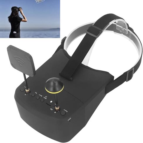 نظارات الفيديو EV800D FPV مع DVR 40ch 5ch 5 بوصة 800 × 480 سماعة الفيديو ، نظام نظارات Dual System Mini FPV لطائرات FPV Quadcopter ، بناء في بطارية 7.4v 1430mAh (5.8 جيجا هرتز) in Kuwait