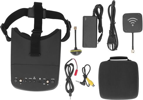 نظارات الفيديو EV800D FPV مع DVR 40ch 5ch 5 بوصة 800 × 480 سماعة الفيديو ، نظام نظارات Dual System Mini FPV لطائرات FPV Quadcopter ، بناء في بطارية 7.4v 1430mAh (5.8 جيجا هرتز) in Kuwait