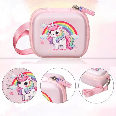 Kids Camera Case for Goopow/Seckton/Masterbee/CIMELR/Desuccus/OUTUVAS/Dylanto/GKTZ/DITUPAN Children Digital Video Camera Toys Camcorder Storage Holder Carrying, Pink Unicorn(Case Only) (Pink Unicorn) in Kuwait