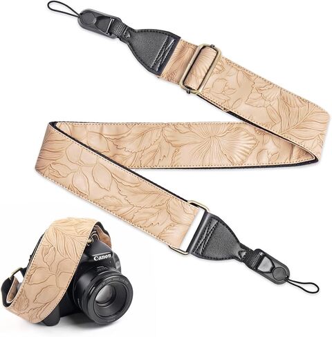 QIELIZI Lifestyle Camera Strap,Vintage Adjustable Vintage Neck & Shoulder Strap for All DSLR Cameras in Saudi Arabia