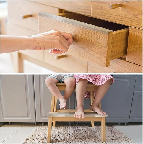 12 PCS خزانة الباب واقي حافة الحافة - FITS 3/4 "حافة سميكة الانزلاق على واقي باب الخزانة ، 16.5" حماة خزانة الطول لخزائن المطبخ لمنع التآكل ، التقطي in Saudi Arabia