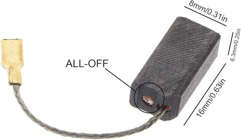 2 أزواج من فرش الكربون 16x8x6.3mm مع قطع تلقائي متوافق مع Flex Ge5R GE5R GSE5R قطع الغيار in Kuwait