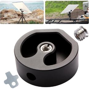 Starlink Mini Tripod Adapter - Aluminum Alloy Tripod Mount Adapter for Starlink Mini - 1/4"~20 and 3/8"~16 Threaded, Compatible with Most Tripod or Other Bracket Fixing - Use with Pipe Adapter