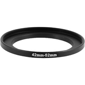 uxcell 42mm-52mm Step Up Ring Adapter, 42mm to 52mm Aluminum Camera Lens Filter Adapter Stepping Up Ring 42mm Male to 52mm Female for Digital DSLR SLR Camera, Black