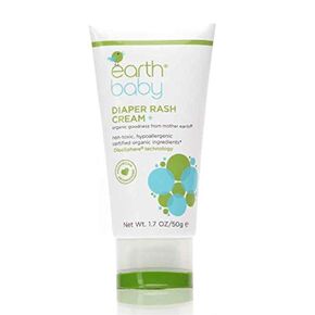 Earth Baby Diaper Rash Cream +, 1.7 Oz, Zinc-Based, Hypoallergenic for Sensitive Skin, Natural and Organic, Pediatrician and Dermatologist Tested, Safe for Babies and Toddlers