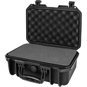 LadyRosian Portable Hard Case with Customizable Pluck Foam Interior Waterproof Camera Case Plastic Protective Case for Electronics, Tools, Cameras, Equipment 14 * 10 * 6in