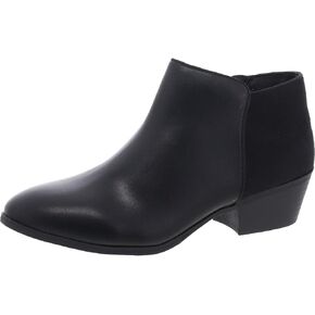Style & Co. Womens Faux Suede Mixed Media Ankle Boots Black 10 Medium (B,M)