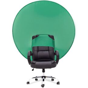 Pop Up Green Screen Background Chair Attachment for Streaming Online with Storage Bag (Chromakey Green, 60in)