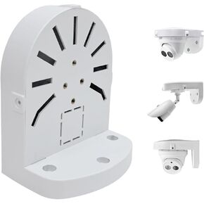 Indoor Outdoor Camera Bracket ABS Plastic Wall Mount L-Shaped Bracket for Security Dome IP Camera Mounting, Junction Box Cable Management (2.5in-SL-3PACK)