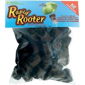 General Hydroponics Rapid Rooter, Starter Plug for Seeds or Cuttings, Great for Soil or Hydroponics Growing System, 50 Plugs