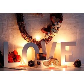 10x8ft Vinyl Backdrop Photography Background Happy Valentine's Day Romantic Room Interior Decoration Background Words Love Wicker Heart Candle Lovers Girls Portrait Photo Studio