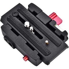 Quick Release Base Plate, Aluminium Alloy Camera Base Plate for 501, 500AH, 701HDV, 503HDV, Q5 and More, Black