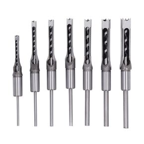 Hole Drill Bit 7 Pcs Woodworking Drill Bits, HSS Woodworking Hole Saw Mortising Chisel Drill Bits Set 1/4in 5/16in 3/8in 2/5in 1/2in 9/16in 5/8in Countersink Bits