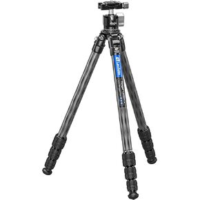 Leofoto Professional Camera Tripod, 45" Compact Carbon Fiber Tripod for DSLR Video Camcorder, 4 Leg Sections, 360° Ball Head, Max Load 6KG/13Lb (LS-224CX+LH-25)