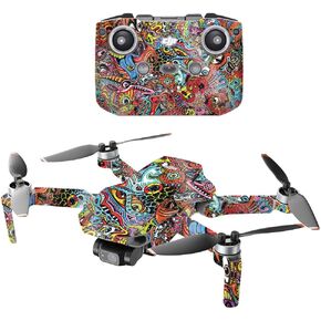 Mighty Skins Glossy Glitter Compatible with DJI Mini 2 Portable Drone - Acid Trippy Protective, Durable High-Gloss Glitter Finish Easy to Apply and Change Styles Made in The USA
