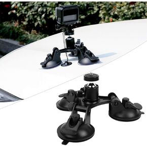 Car Mount Triple Suction Cup,Car Triple Suction Cup Sucker Mount Holder Bracket with Ball Head for G Camera