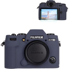 Rieibi X-T50 / XT50 Case, Frosted Silicone Protective Case for Fujifilm X-T50 / XT50 Camera Case, X-T50 Accessories With 2 PCS Screen Protector,Lightweight X-T50 /XT50 Camera Case