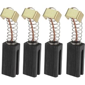 The Lord of the Tools 4Pcs Grooved Carbon Brushes Compatible with Aldi Compatible with Einhell 17mmx8mmx6mm Replacement Power Tools Motor Brush Black