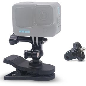 FitStill Backpack Strap Mount Quick Clip Mount Compatible with Go Pro Hero 13 12 11 10 9 8 7 6 5 4,Session Fusion,Max,DJI Osmo Action 5 Pro Action 4 Action 3 INSTA 360 X4 X3 Ace Pro2 Camera Accessorie