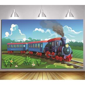 Gya 7x5ft Stream Tream Party Party Backdrop for Photography Christams Train Background Bradith Birthday Adventure Family Family Portrait Portrait Photos