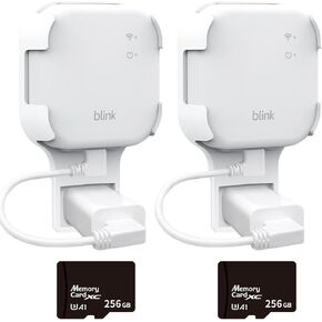 256GB MicroSD Card & Wall Mount for Blink Sync Module XR with Short Cable – Declutter, Save Space, and Effortlessly Enhance Security(2 Pack)
