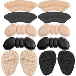 6 Pairs Heel Grips for Women's Shoes, Heel Pads for Women, Shoe Cushions for Women High Heel Comfort - Metatarsal Pads Women, High Heel Inserts & Shoe Inserts for Women