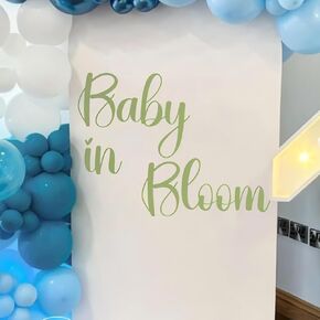 Baby in Bloom Baby Shower Party Decal Sign - Baby Shower Backdrop Sticker,Gender Reveal Girl or Boy Baby Shower Party Decorations (Baby in Bloom Decal)