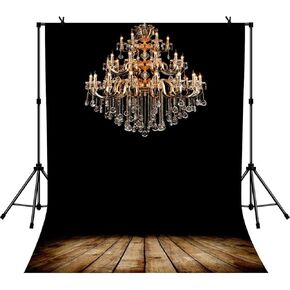 5x7ft Golden Luxurious Chandeliers Backdrop Crystal Chandelier Photography Background for Party Decor Banner Photo Booth Studio Props BJZYLY611