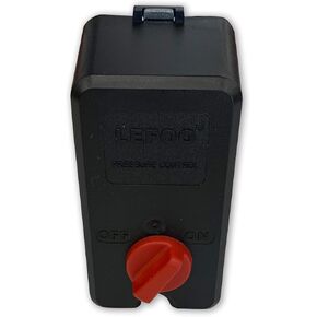 26 AMP PRESSURE SWITCH CONTROL AIR COMPRESSOR 140-175 PSI 1-PORT HEAVY DUTY FRONT COVER ON/OFF BUTTON