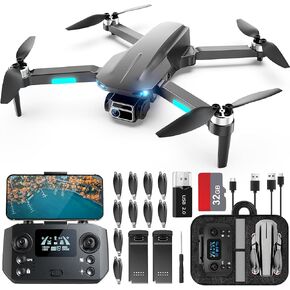 HHD Drone with 4K Camera for Adults Beginner, Under 249g with 32G TF Card (Black)