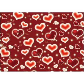 7X5FT Red Heart Photo Backdrop Valentine's Day Backdrop 90s Backdrops for Photoshoot Valentine's Day and Mother's Day Photography Background DH-350