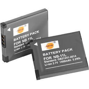 DSTE 2-Pack NB-11L NB-11LH Battery Compatible with Canon PowerShot A2400 is, A2500, A2600, A3400 is, A3500 is, A4000 is, ELPH 320 340 350 HS, IXUS 265 HS 132D 155 180, SX400 SX410 is Camera
