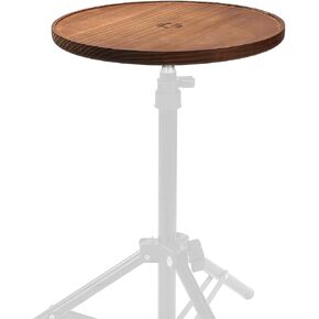 CAMPINGMOON Round Top Plate Table Small for Camera Tripod Smart Stand 2-Way Walnut Wood Camping Z01-T-Z57